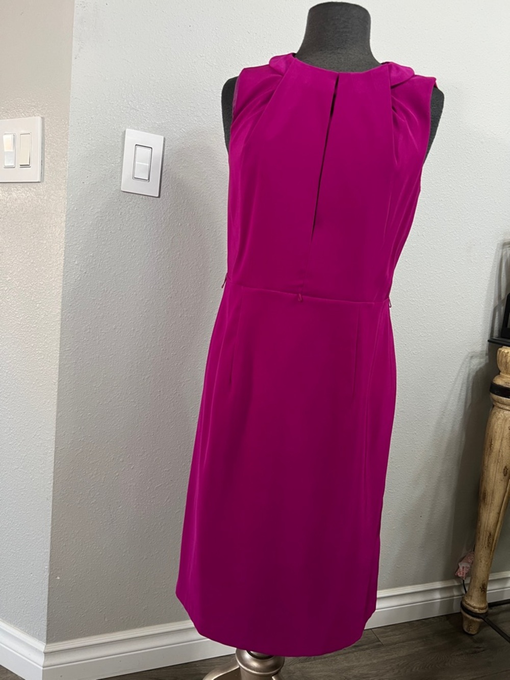 Alyx Magenta Sleeveless Midi Sheath Dress